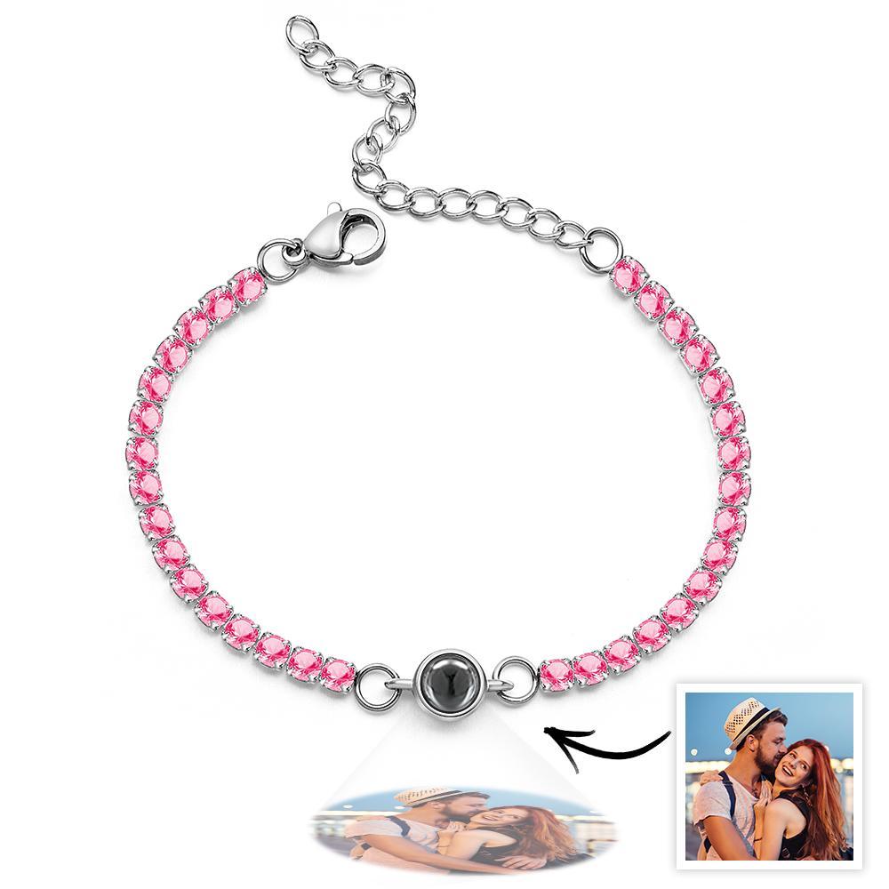 Custom Photo Projection Bracelet Fashionable All Diamonds Bracelet Gifts For Her - 