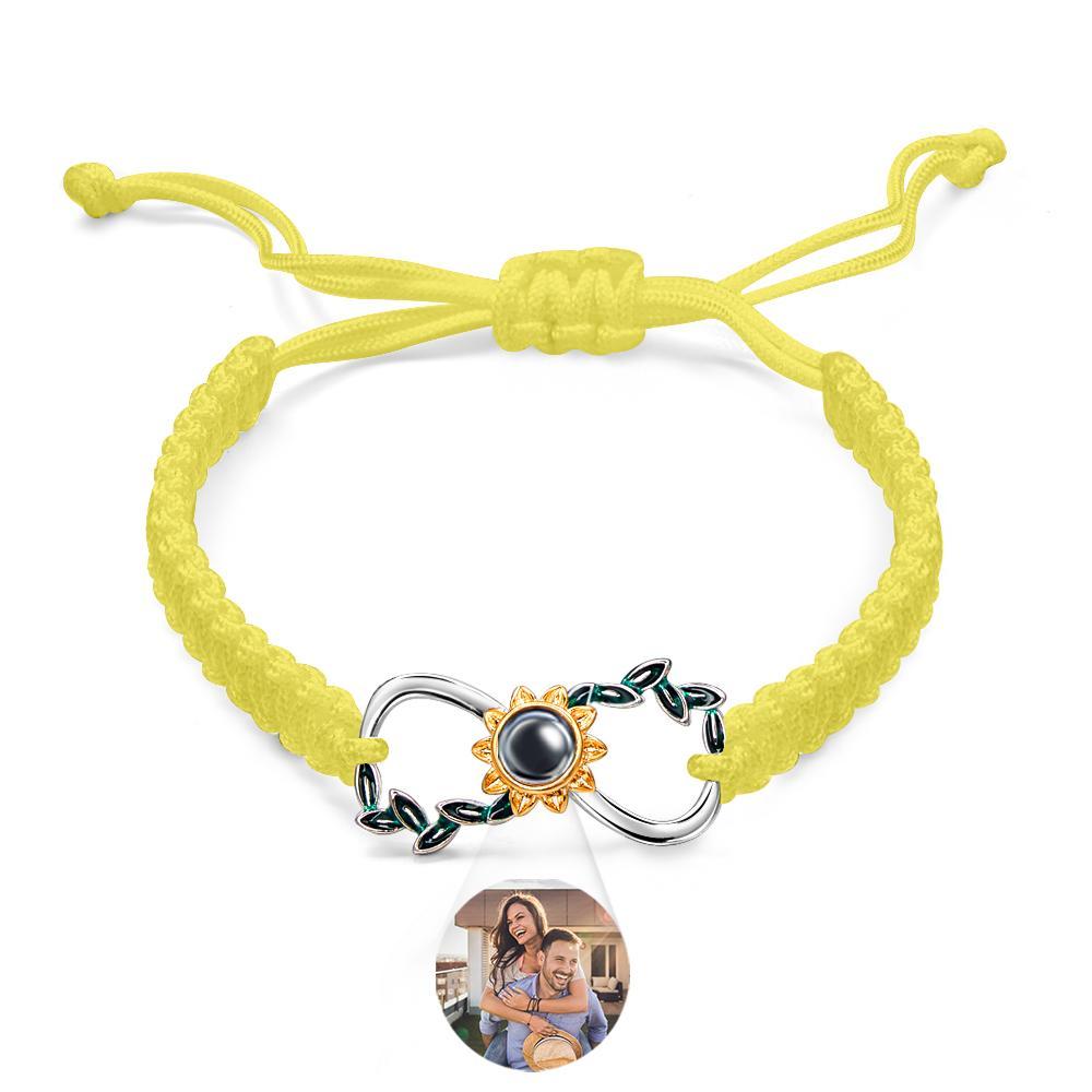 Custom Projection Bracelet Infinite Love Weave Couple Gift - 