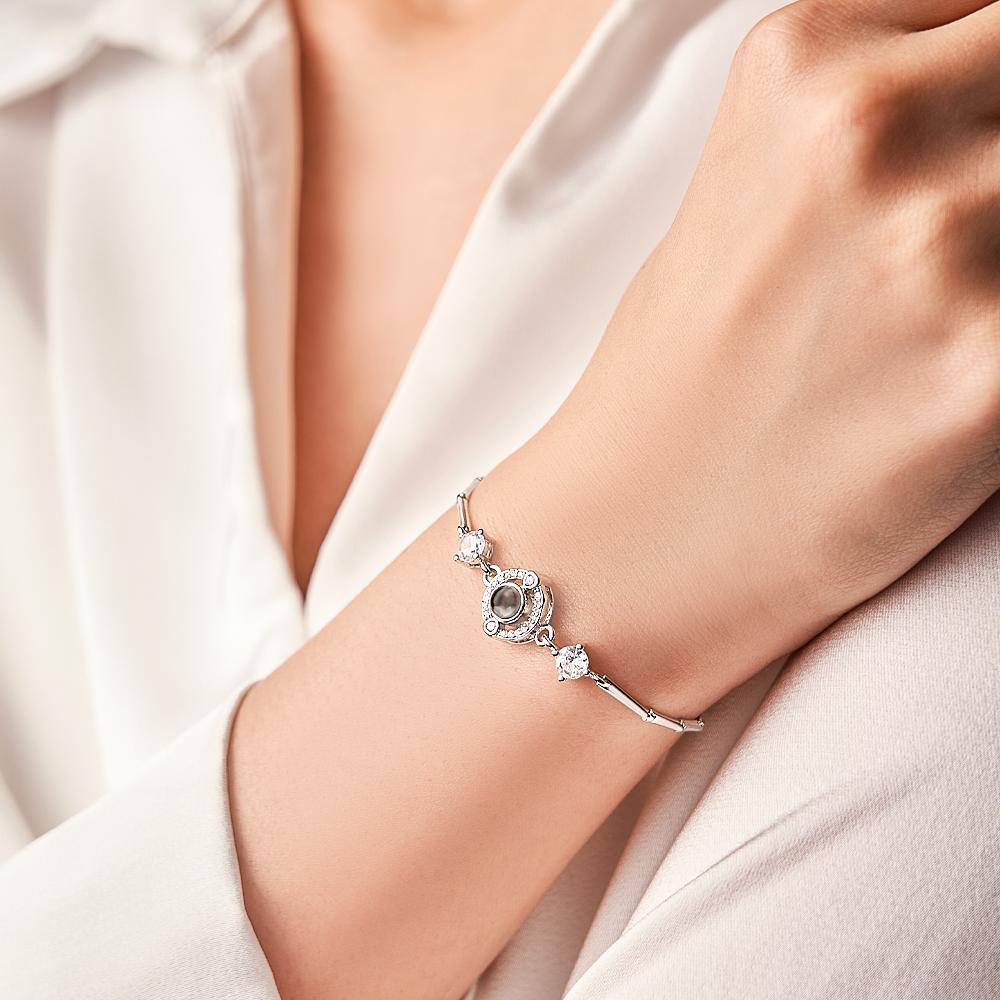 Custom Projection Bracelet Diamond Unique Chain Girl Gift - 
