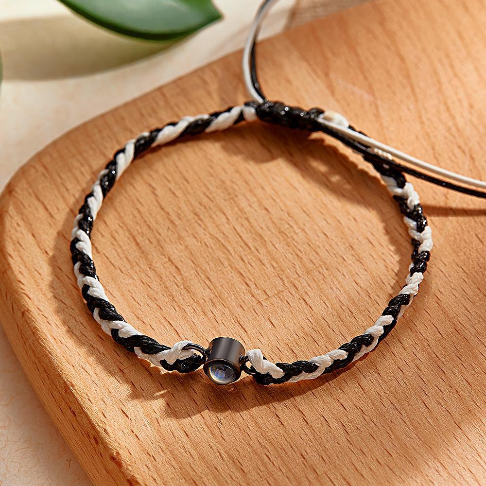 Custom Projection Bracelet Colorful Weave Fashion Gift - 