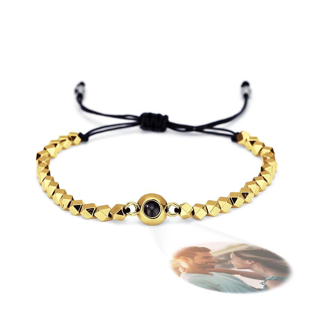 Custom Projection Bracelet Special Shaped Beads Gift for Him - 