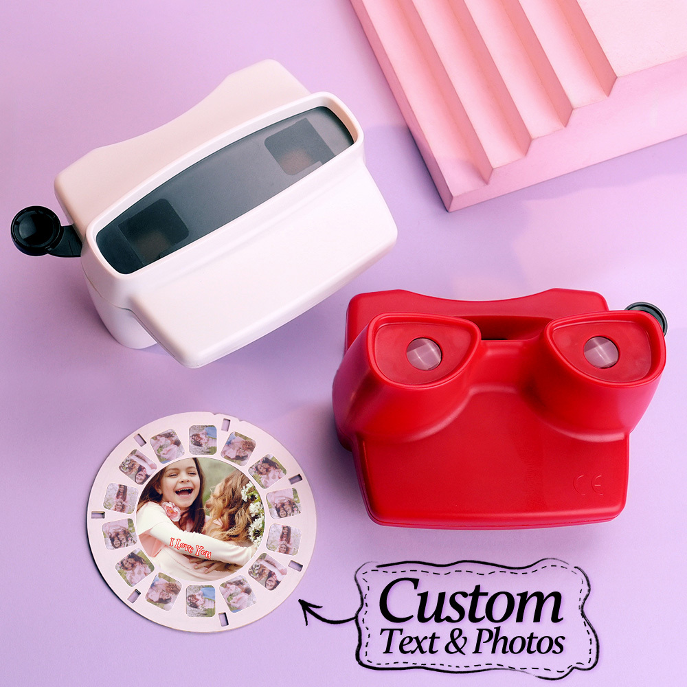 Custom 3D Viewfinder and Reel-Personalized Mother Day Gifts Text and Photo Viewer with Your Own Photos for Mom