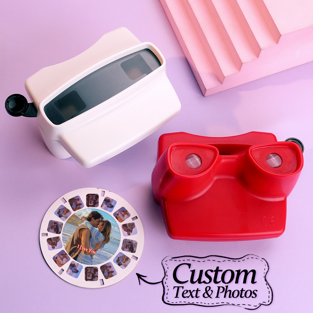 Custom 3D Viewfinder and Reel-Personalized Christmas Gifts Text and Photo Viewer with Your Own Photos