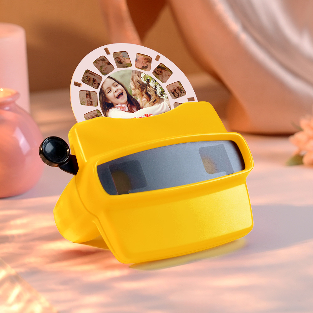 Custom 3D Viewfinder and Reel-Personalized Mother Day Gifts Text and Photo Viewer with Your Own Photos for Mom