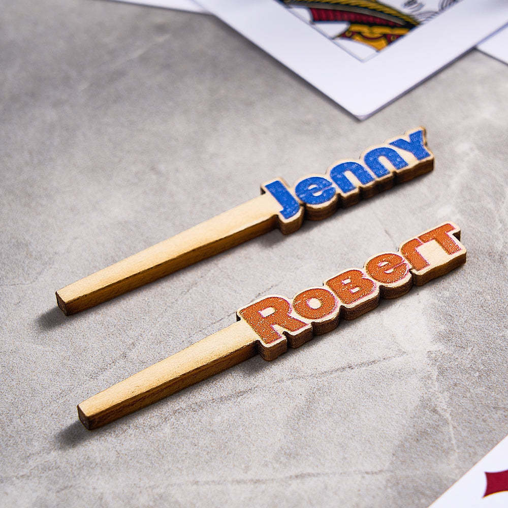 Personalized Cribbage Board Pegs with Name Wooden Cribbage Pegs(A set of 3pcs) -