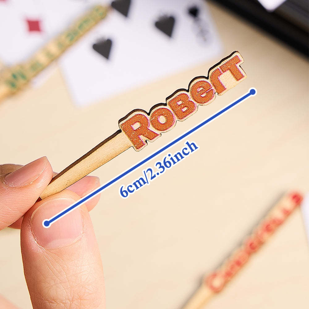 Personalized Cribbage Board Pegs with Name Wooden Cribbage Pegs(A set of 3pcs) -