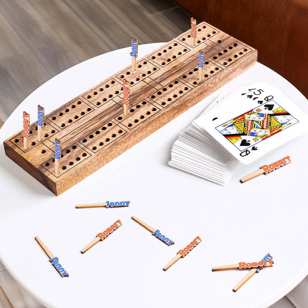 Personalized Cribbage Board Pegs with Name Wooden Cribbage Pegs(A set of 3pcs) -