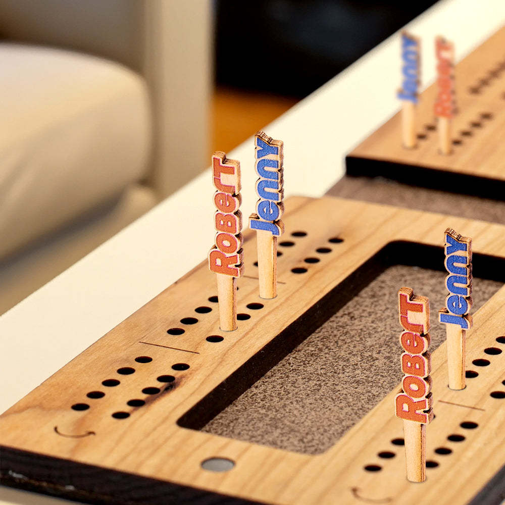 Personalized Cribbage Board Pegs with Name Wooden Cribbage Pegs(A set of 3pcs) -