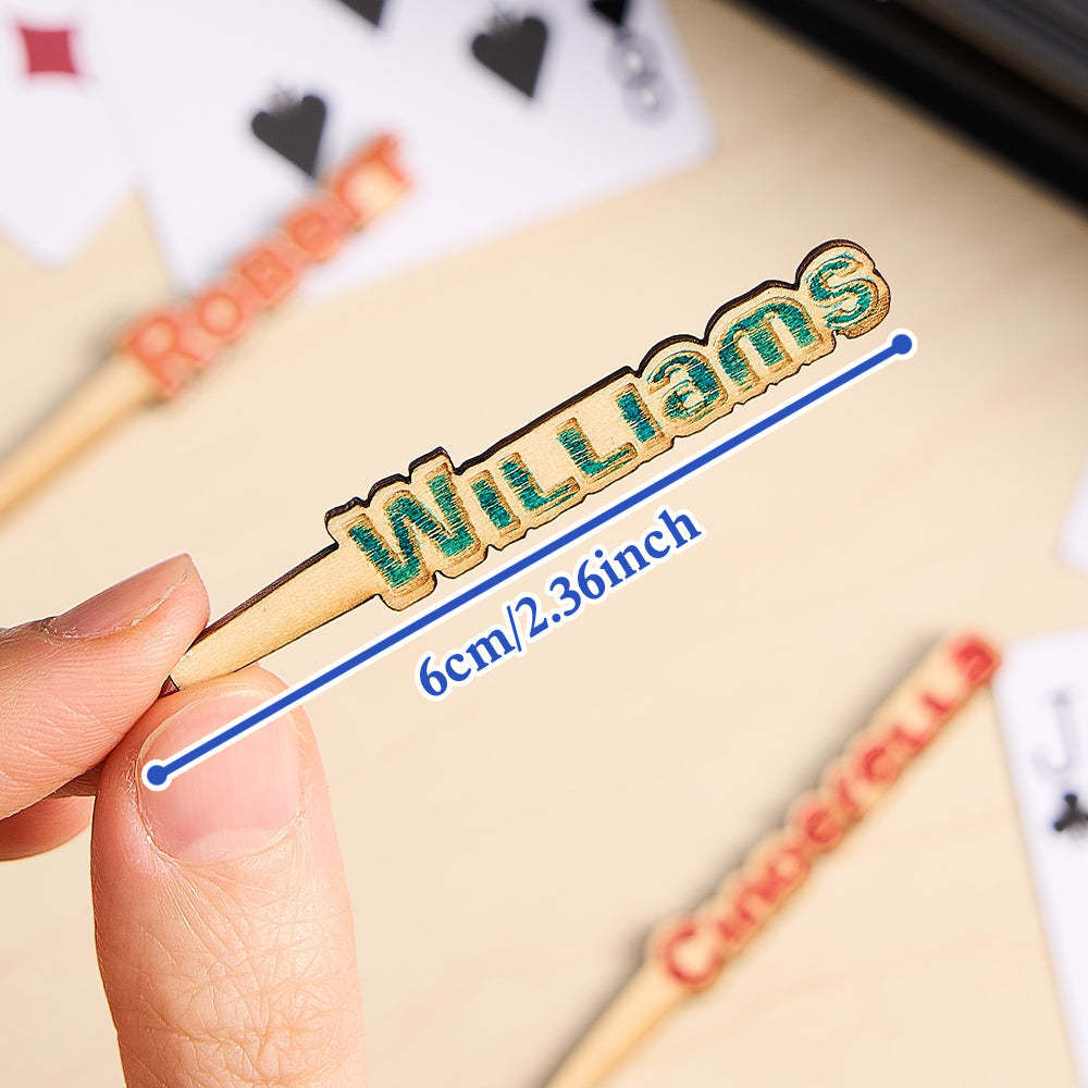 Personalized Cribbage Board Pegs with Name Wooden Cribbage Pegs(A set of 3pcs) -
