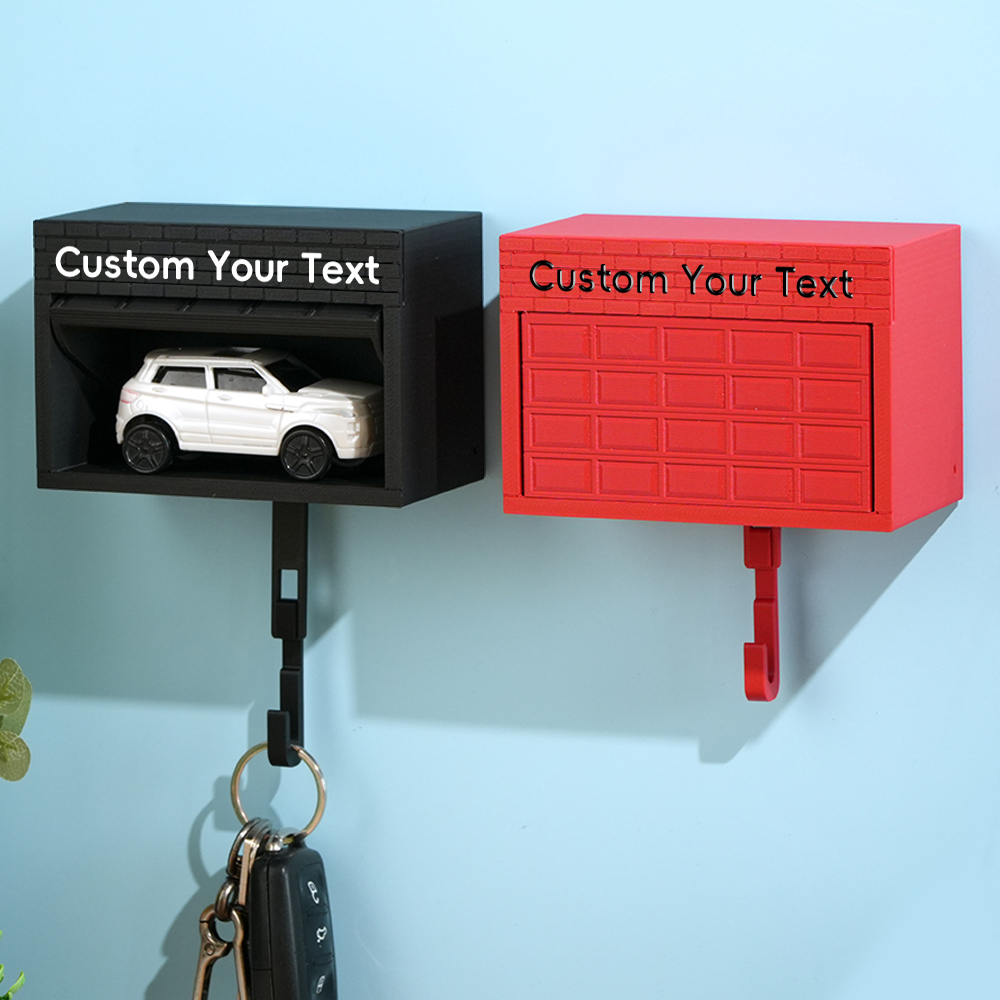 Mini Garage Key Holder for 1:64 Scale Cars Wall Mount Display Gift for Car Lovers Father's Day Gift