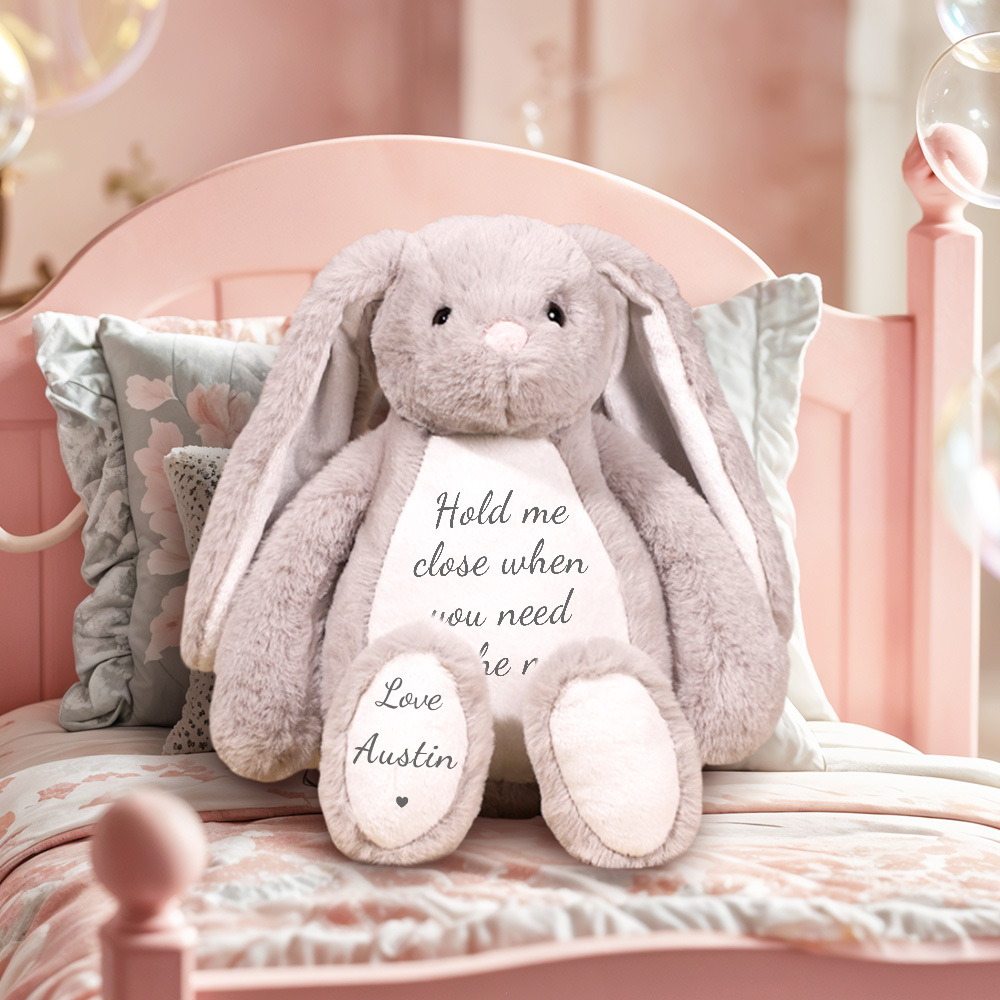 Personalised Keepsake Gift Hold Me Close Worry Bunny