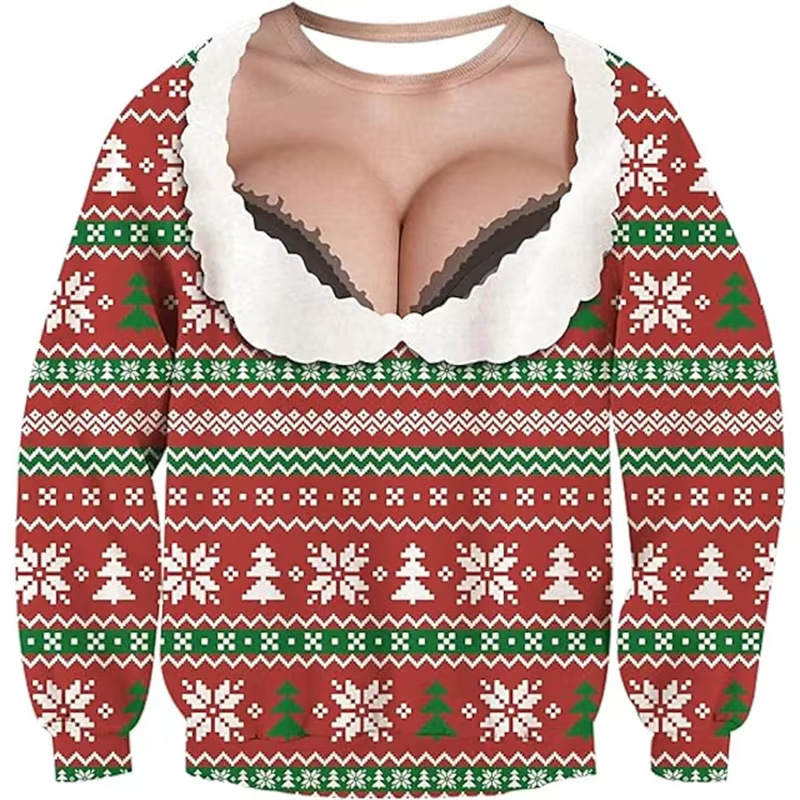 Funny Christmas Sweatshirt, Ugly Christmas Pullover, White Elephant Gift