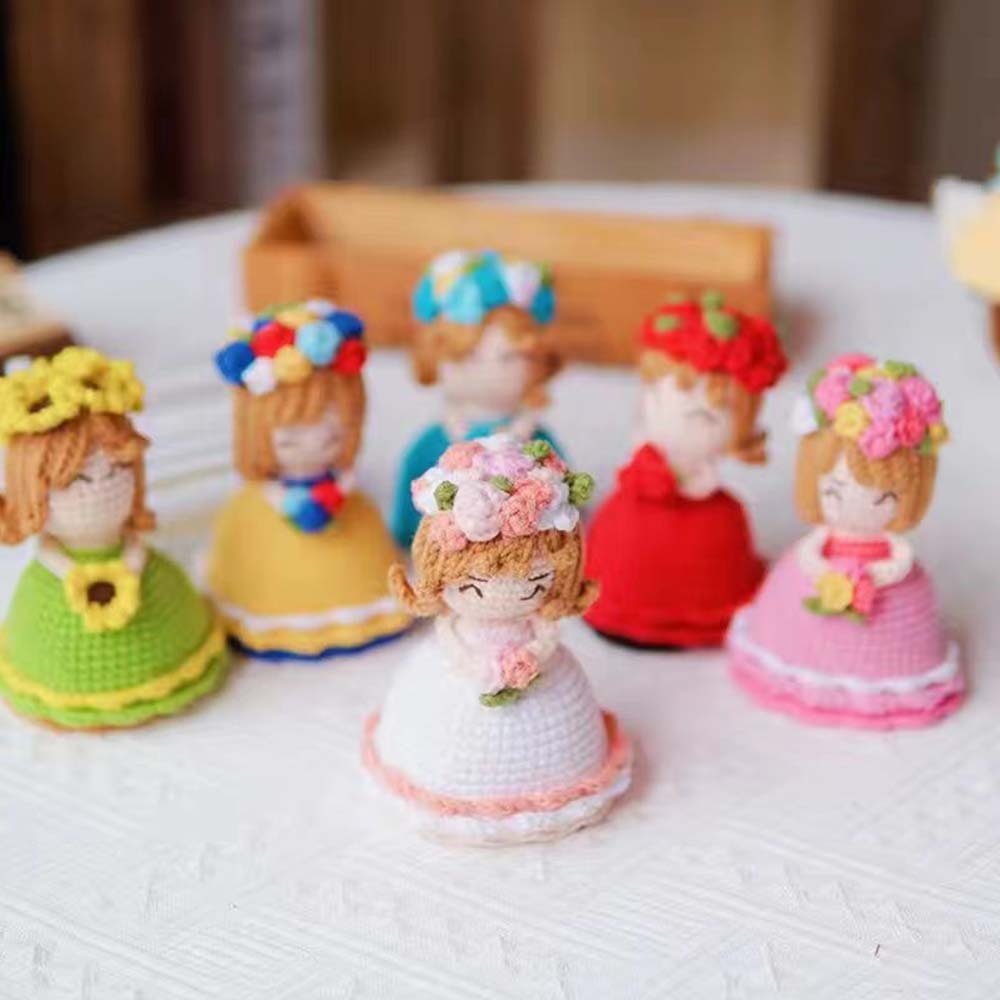Crochet Doll Crossdressing Bride Flips Wedding Dress Bouquet - Myphotowallet