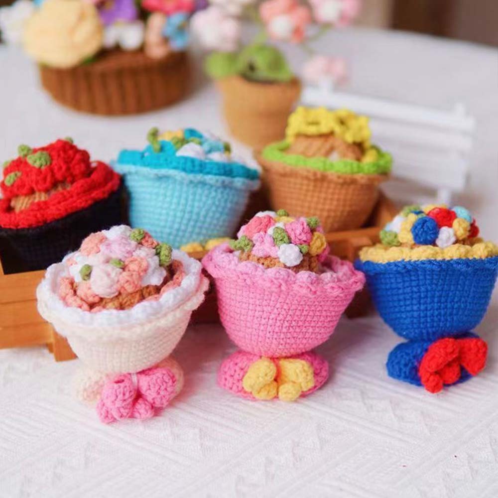 Crochet Doll Crossdressing Bride Flips Wedding Dress Bouquet - Myphotowallet