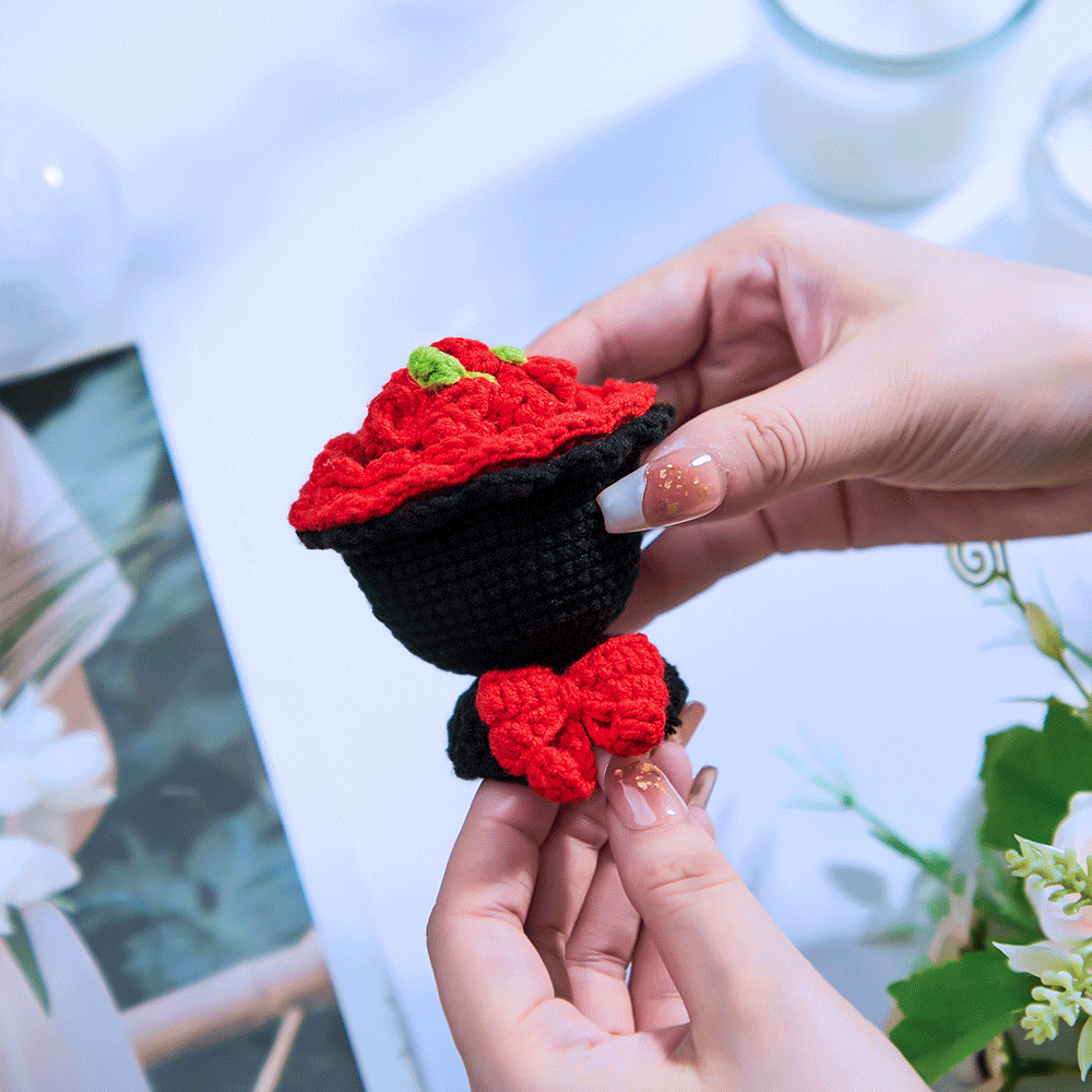 Crochet Doll Crossdressing Bride Flips Wedding Dress Bouquet - Myphotowallet