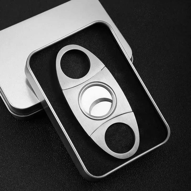Cigar cutter stainless steel + box
