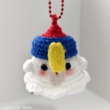 Handmade Halloween Crochet Car Accessories Pumpkin Decor Rear Mirror Hanger fall autumn ghost, cute hanging amigurumi holiday swing ornament - 