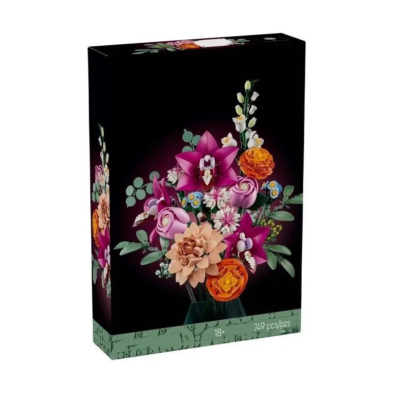 Eternal Bloom Gift for Christmas & Home Décor Flower Bouquet Building Blocks - 