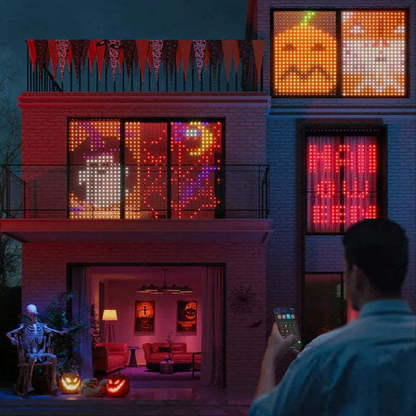 APP Controlled LED Curtain Lights RGB Multi-Color Smart Bluetooth Subtitle Curtain Lights - Myphotowallet