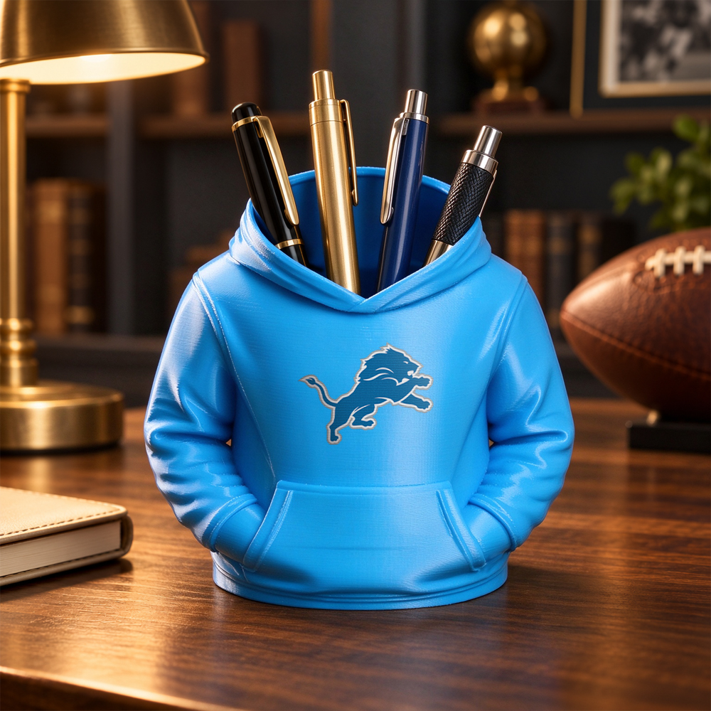 3D Printed Football Hoodie Pen Holder | Team Desk Organizer - 