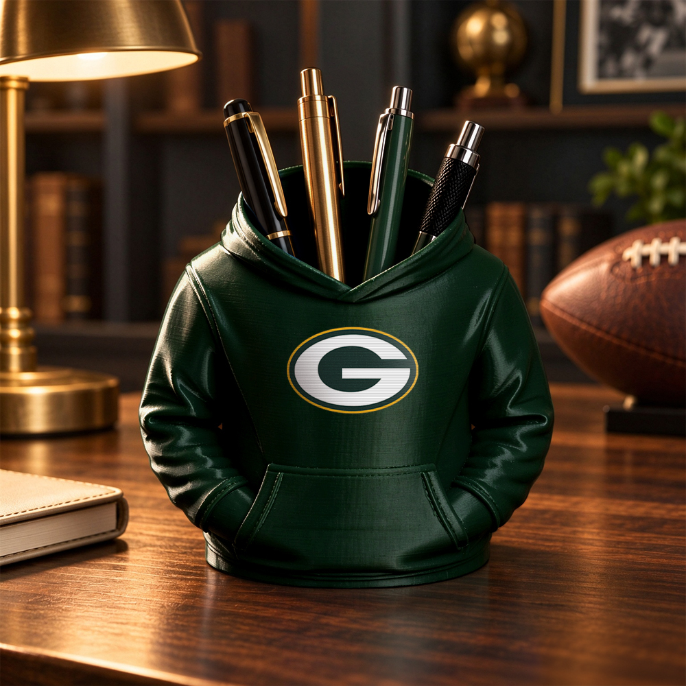 3D Printed Football Hoodie Pen Holder | Team Desk Organizer - 