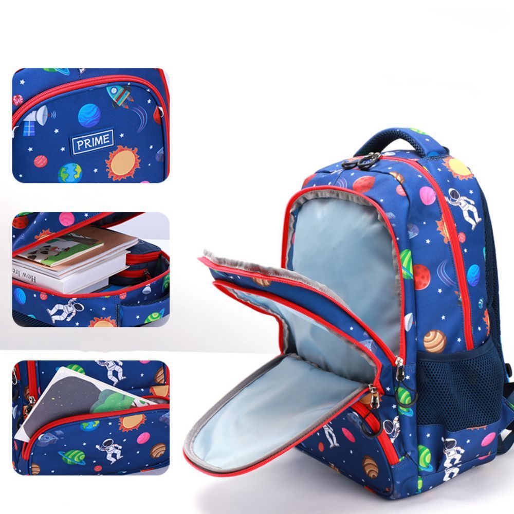 Rainbow School Backpack Astronaut Kids Bookbag Preschool Kindergarten School Bag for Boys Girls - 