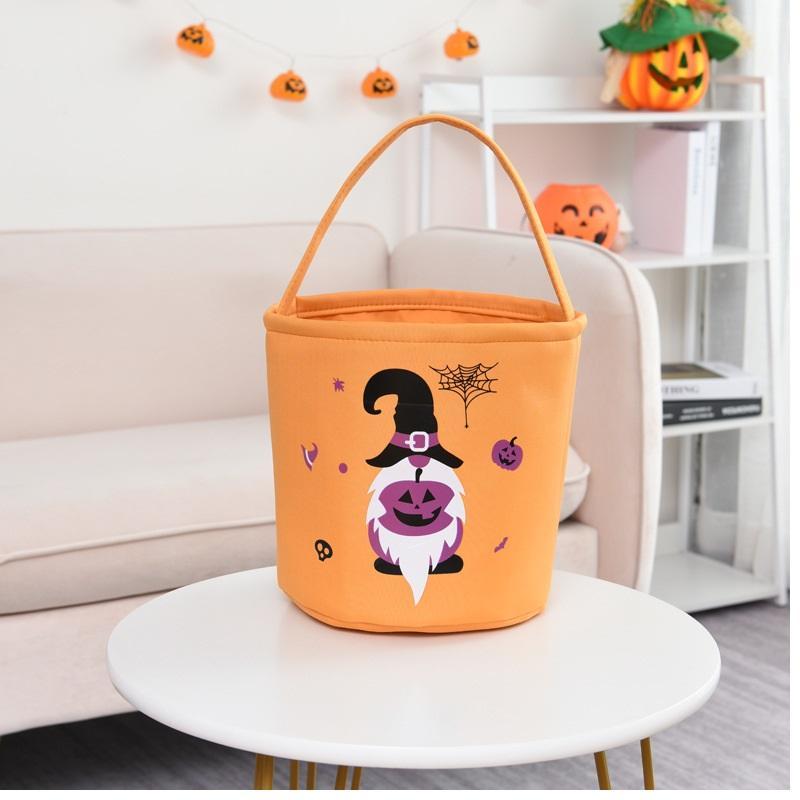 Halloween Collapsible Multifunctional Bucket Trick or Treat Bucket Bag -