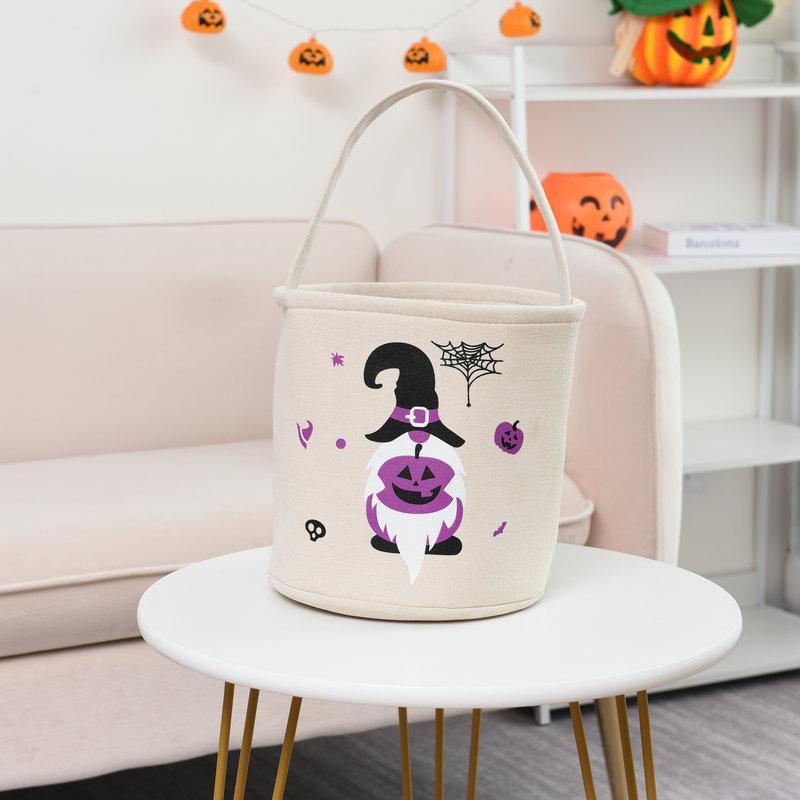 Trick or Treat Bucket Bag Halloween Basket Collapsible Storage Tote Bag - 