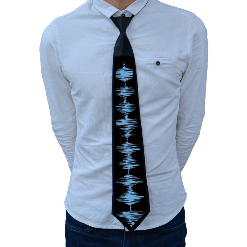 Sound-Activated Glowing LED Tie — Zipper Pullover Flashing Bow Tie, a Must-Have Eye-Catching Fashion Gift for Parties and Celebrations