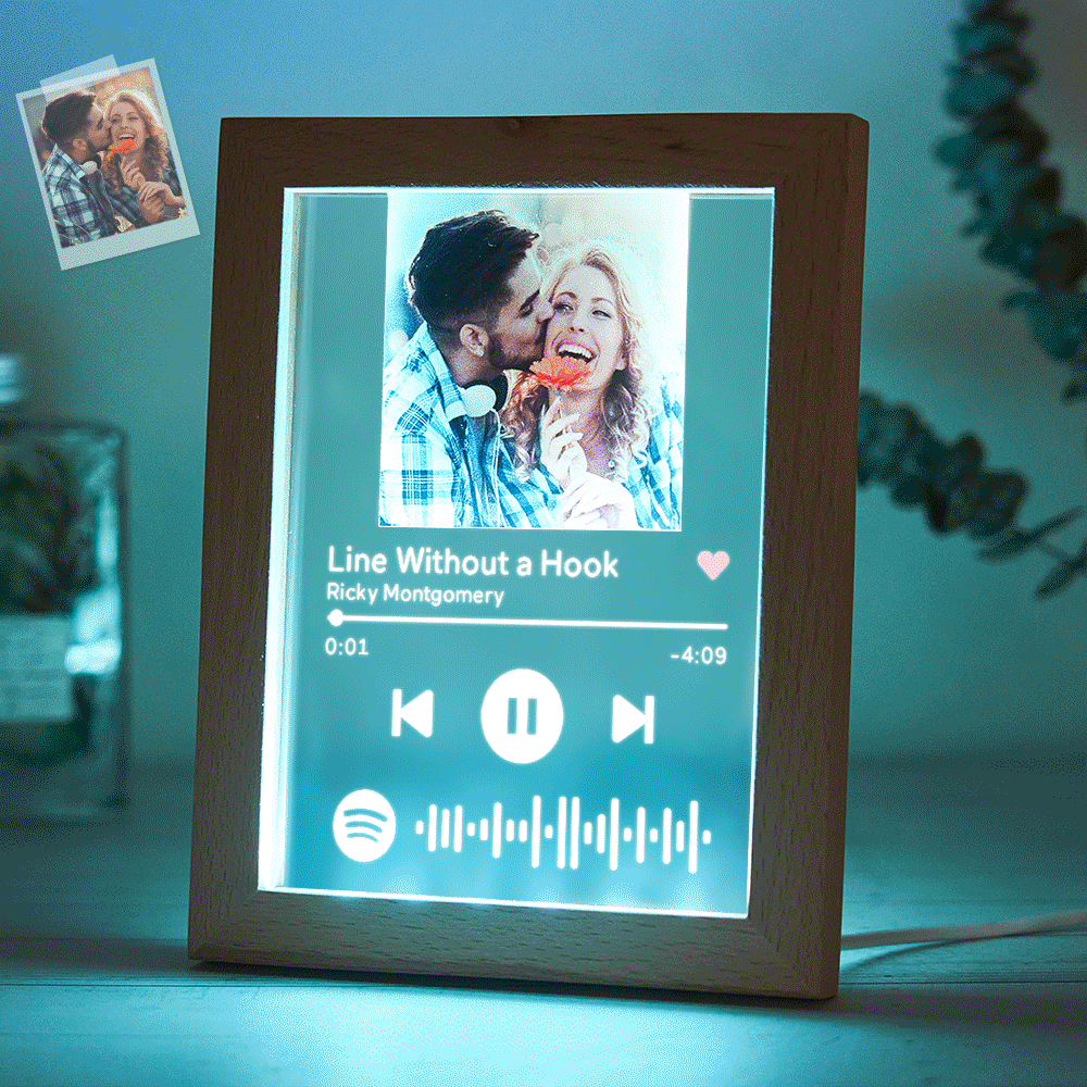 Custom Music Night Light Scannable Spotify Code Colorful Home Gifts - Myphotowallet
