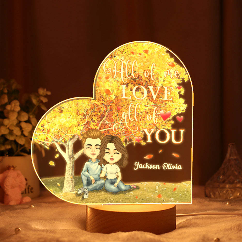 Custom Lamp Personalized Couple Hairstyle Clothes and Name Acrylic Lam