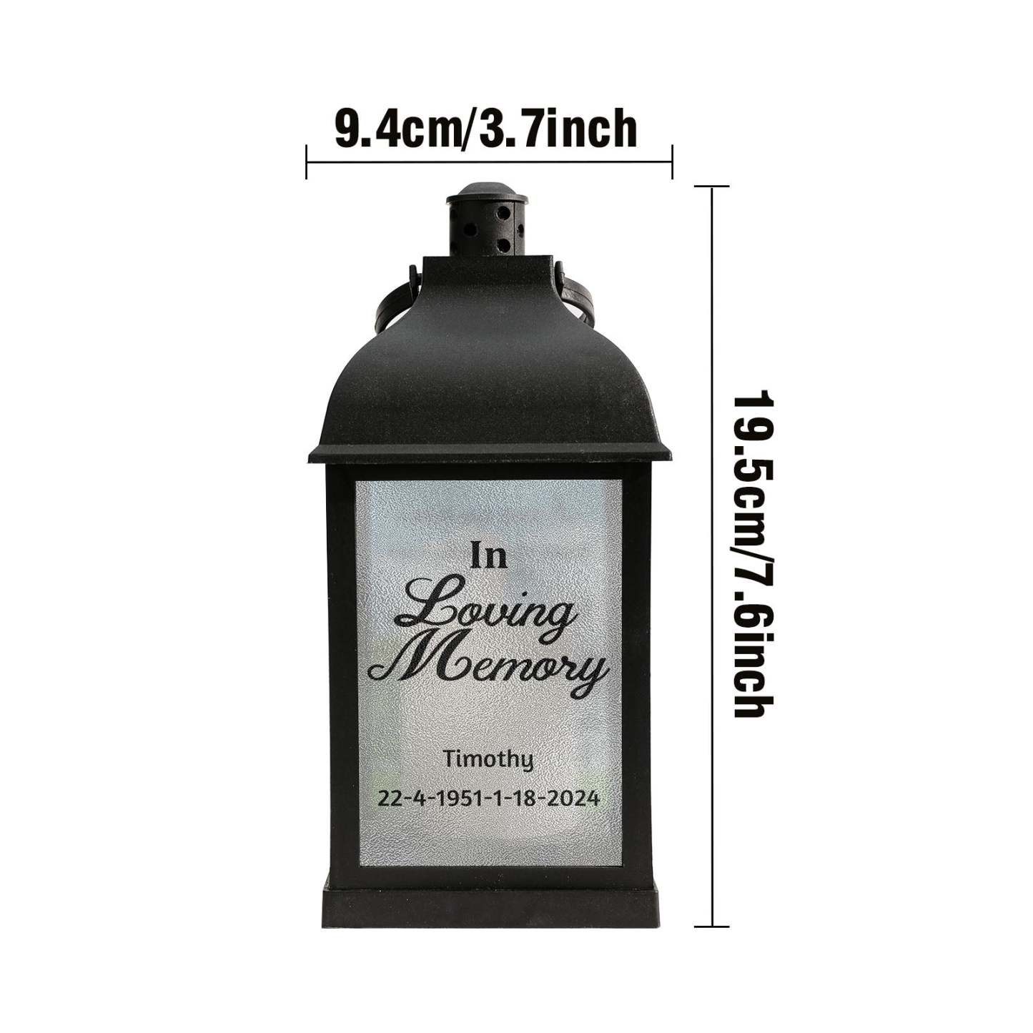 Personalized Memorial LED Light Lantern with Message and Photo Sympathy Bereavement Gifts for Family - Myphotowallet