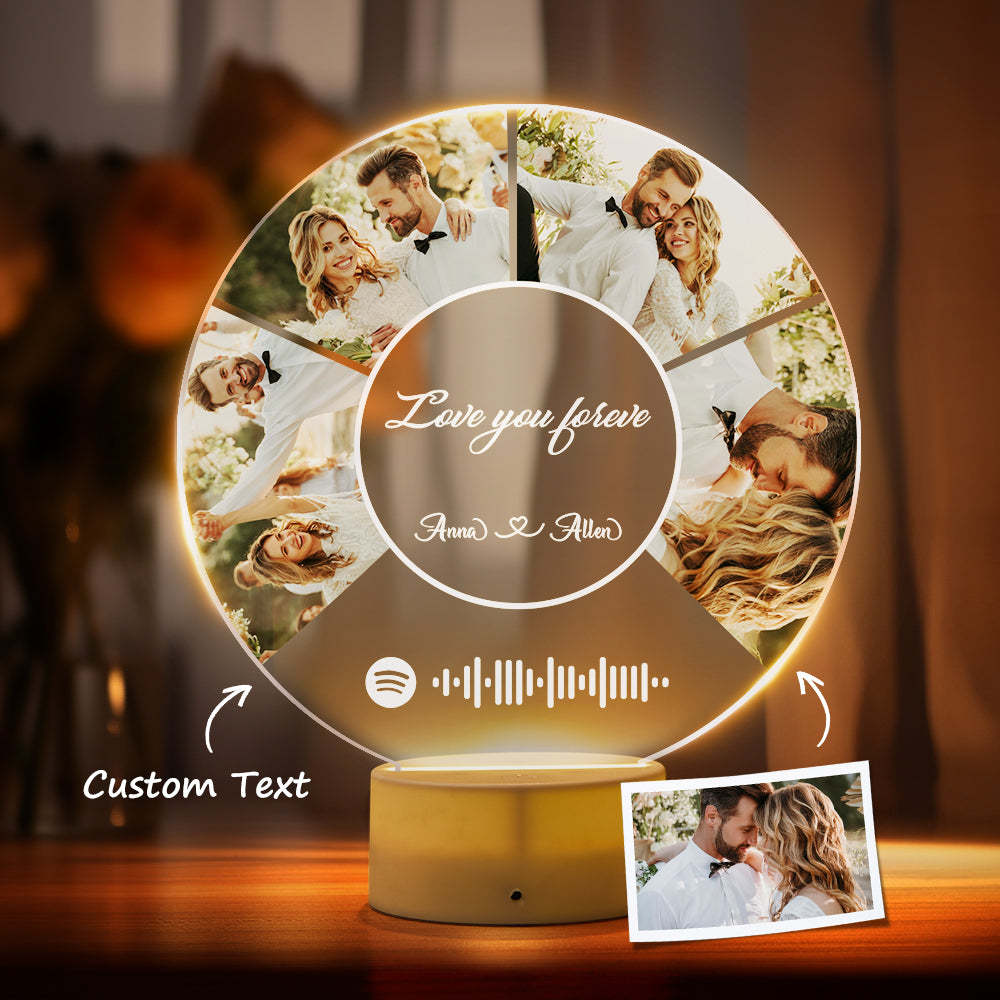 Custom Spotify Lamp Personalized Night Light Romantic Photo Light Gifts for Lover