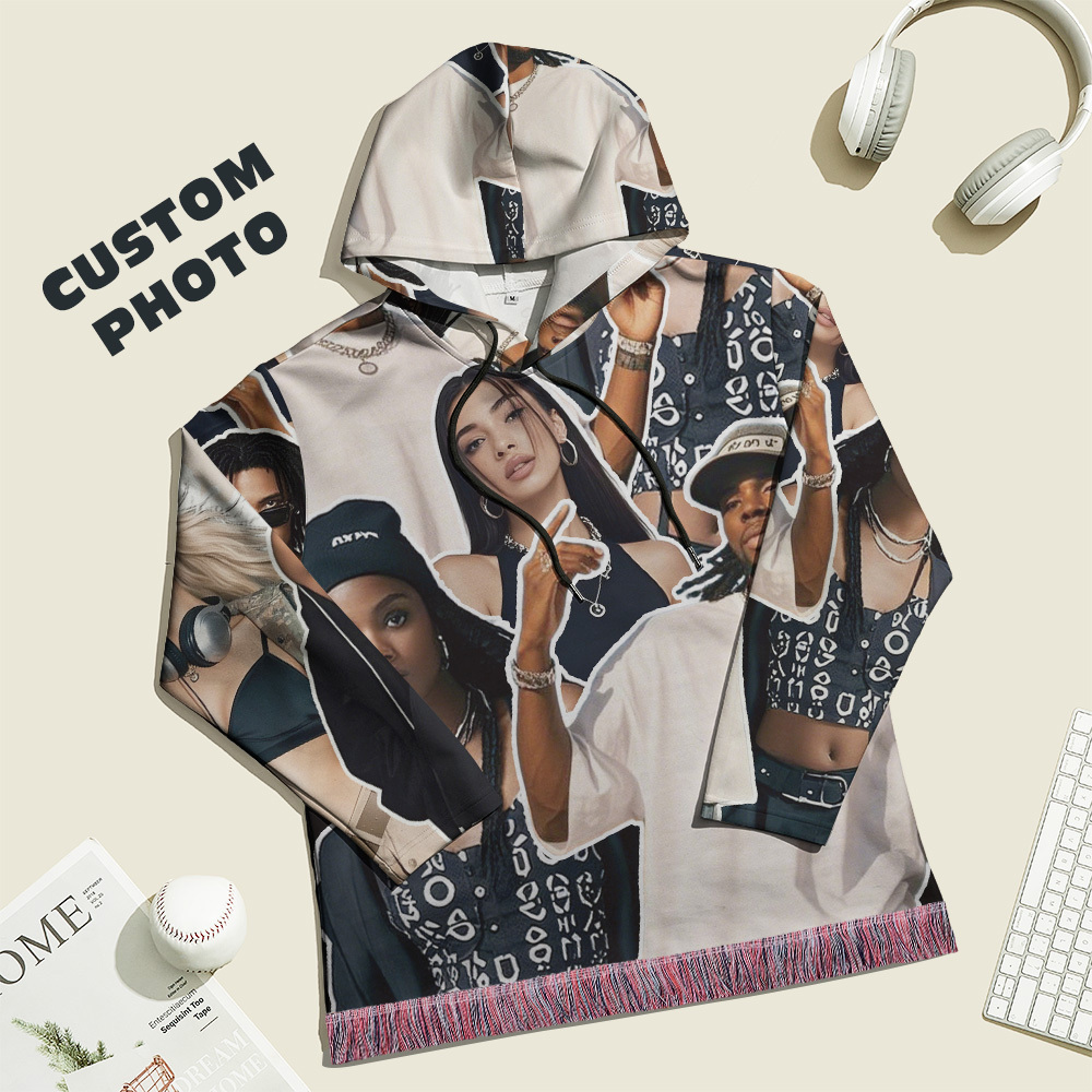 Custom Vintage Photo Tapestry Sweatshirt Hoodie - 