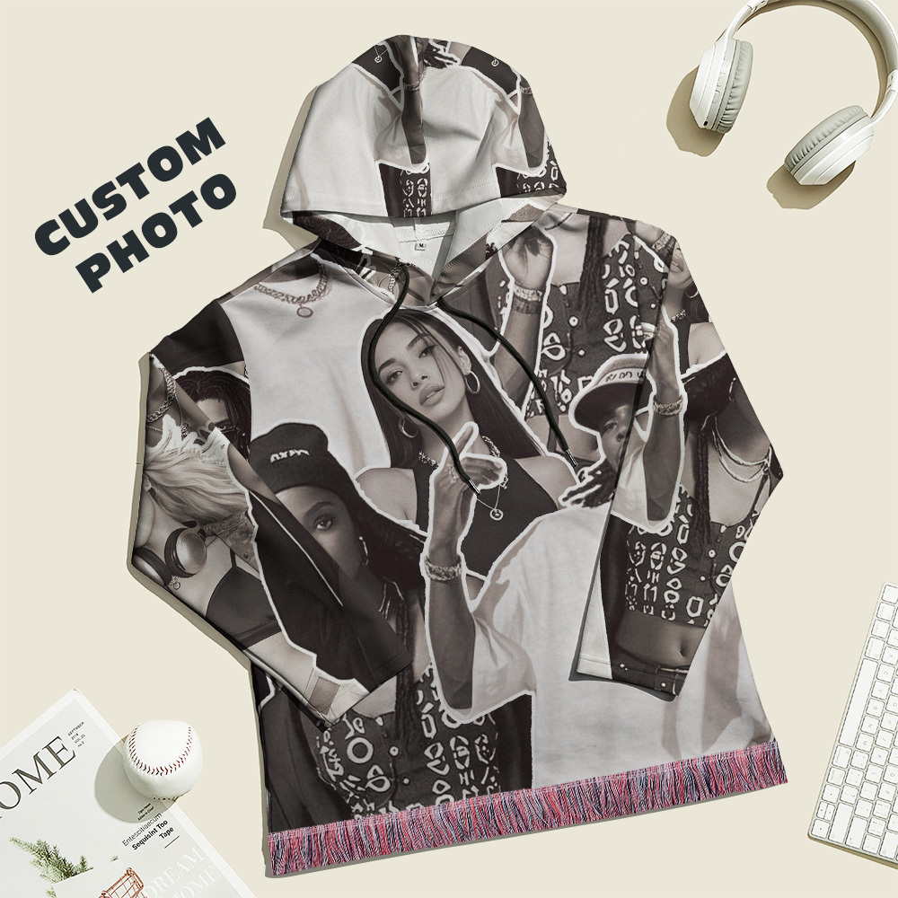 Custom Vintage Photo Tapestry Sweatshirt Hoodie - 