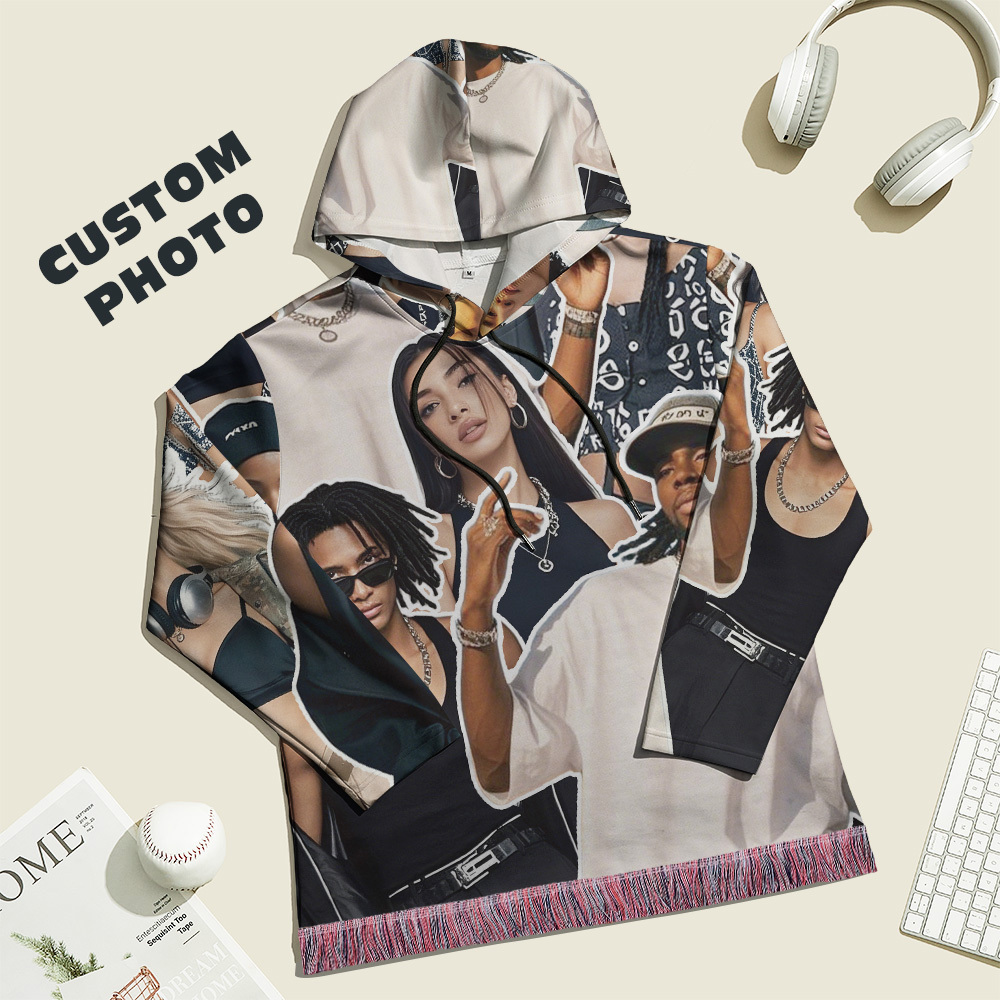 Custom Vintage Photo Tapestry Sweatshirt Hoodie - 