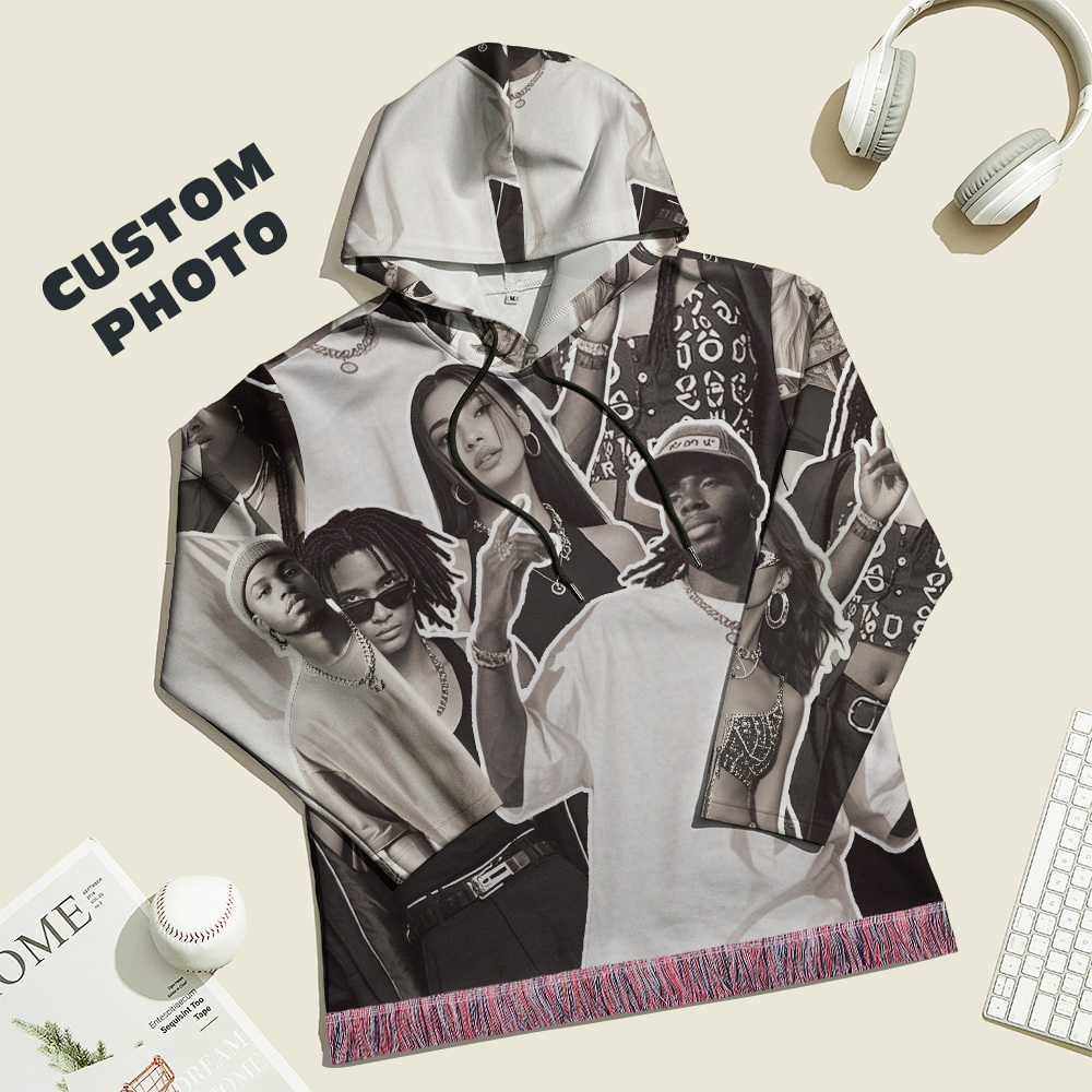 Custom Vintage Photo Tapestry Sweatshirt Hoodie - 