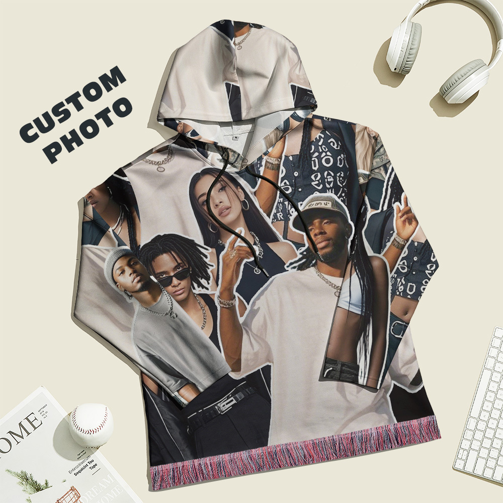 Custom Vintage Photo Tapestry Sweatshirt Hoodie - 