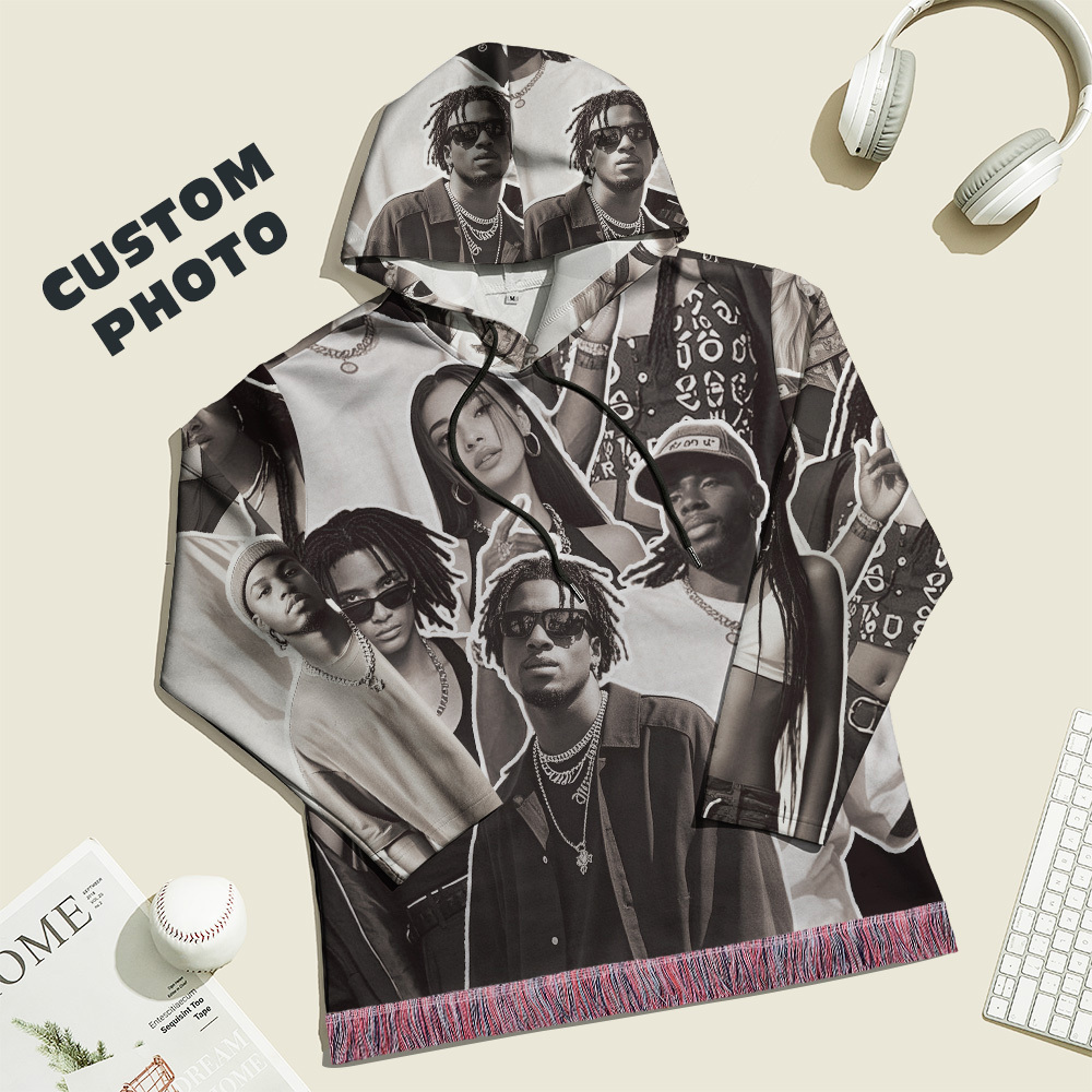 Custom Vintage Photo Tapestry Sweatshirt Hoodie - 