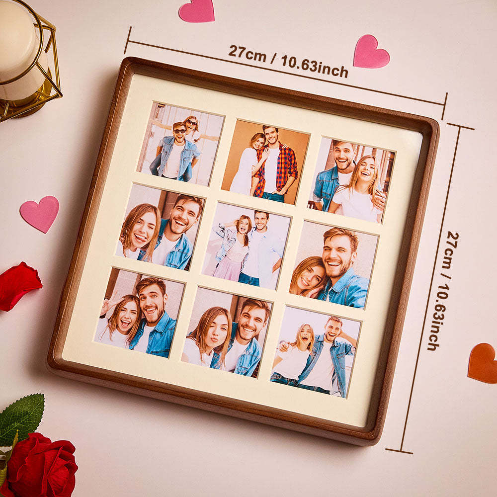 Personalized Photo Collage Photo Frame with Light Gift for Lover -  - myphotowallet