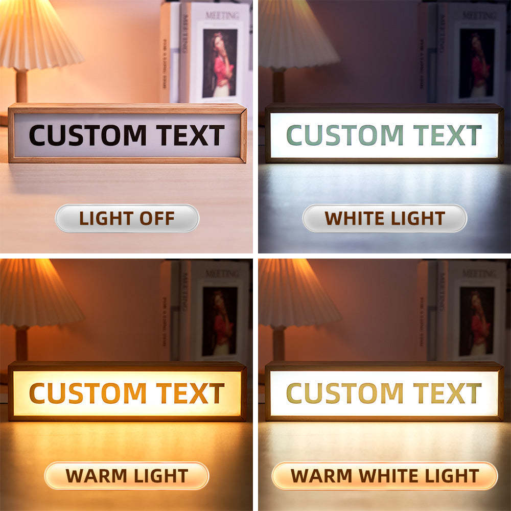 Personalized Text Light Box Home Decor Gifts -   - myphotowallet