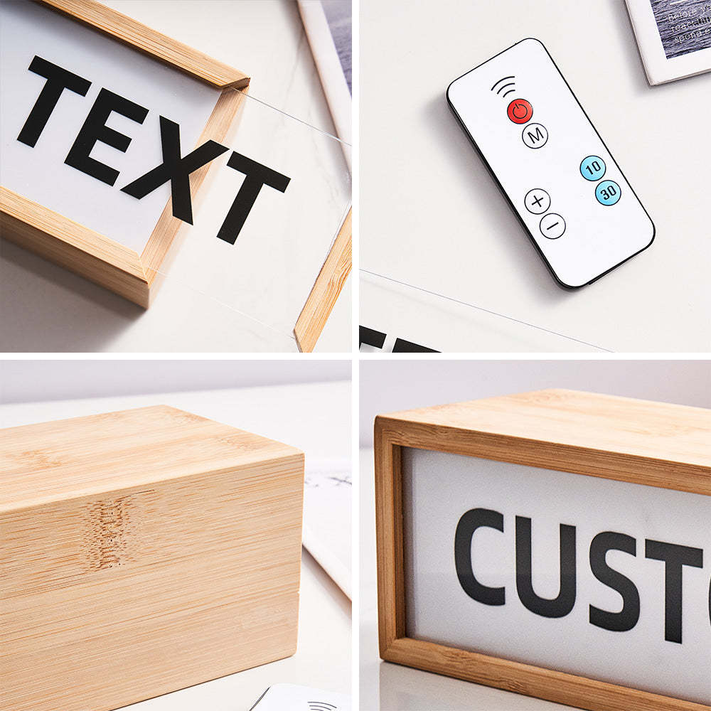 Personalized Text Light Box Home Decor Gifts -   - myphotowallet
