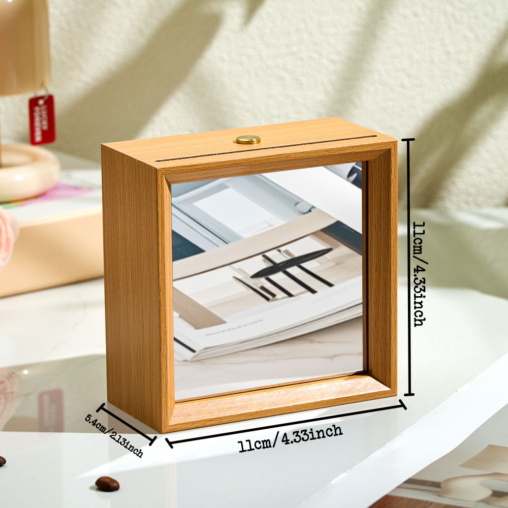 Custom Moon Phase and Text Lamp Wooden Frame Valentine's Gifts - myphotowallet
