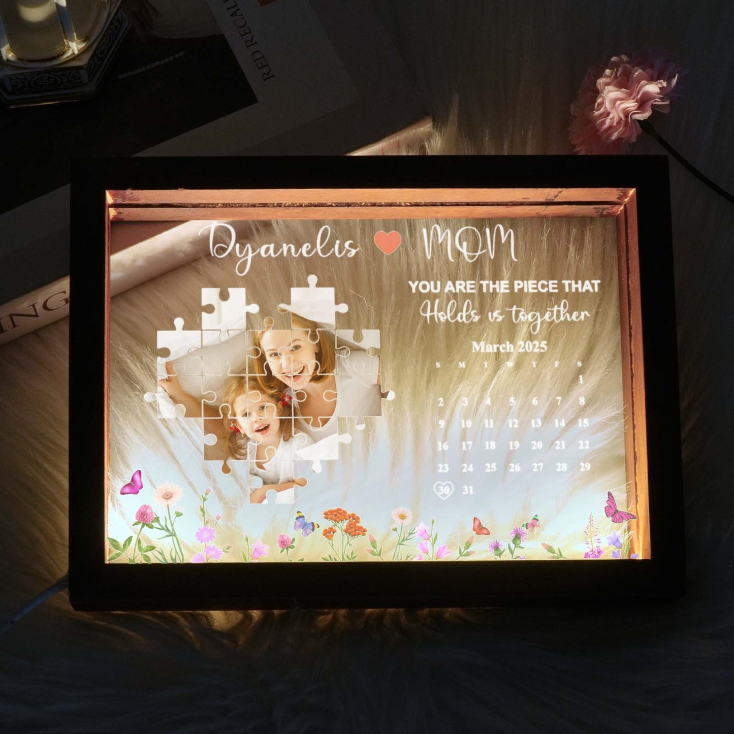 You Are The Piece That Holds Us Together Light Frame Mother's Day Gifts Personalized Gift