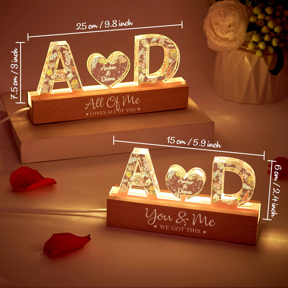 You & Me We Got This Custom Name - Personalized LED Night Light