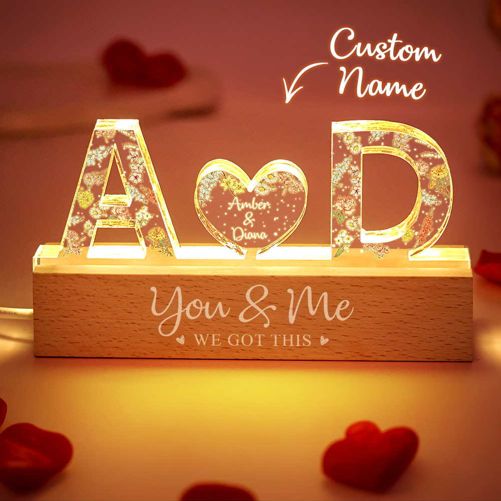 You & Me We Got This Custom Name - Personalized LED Night Light