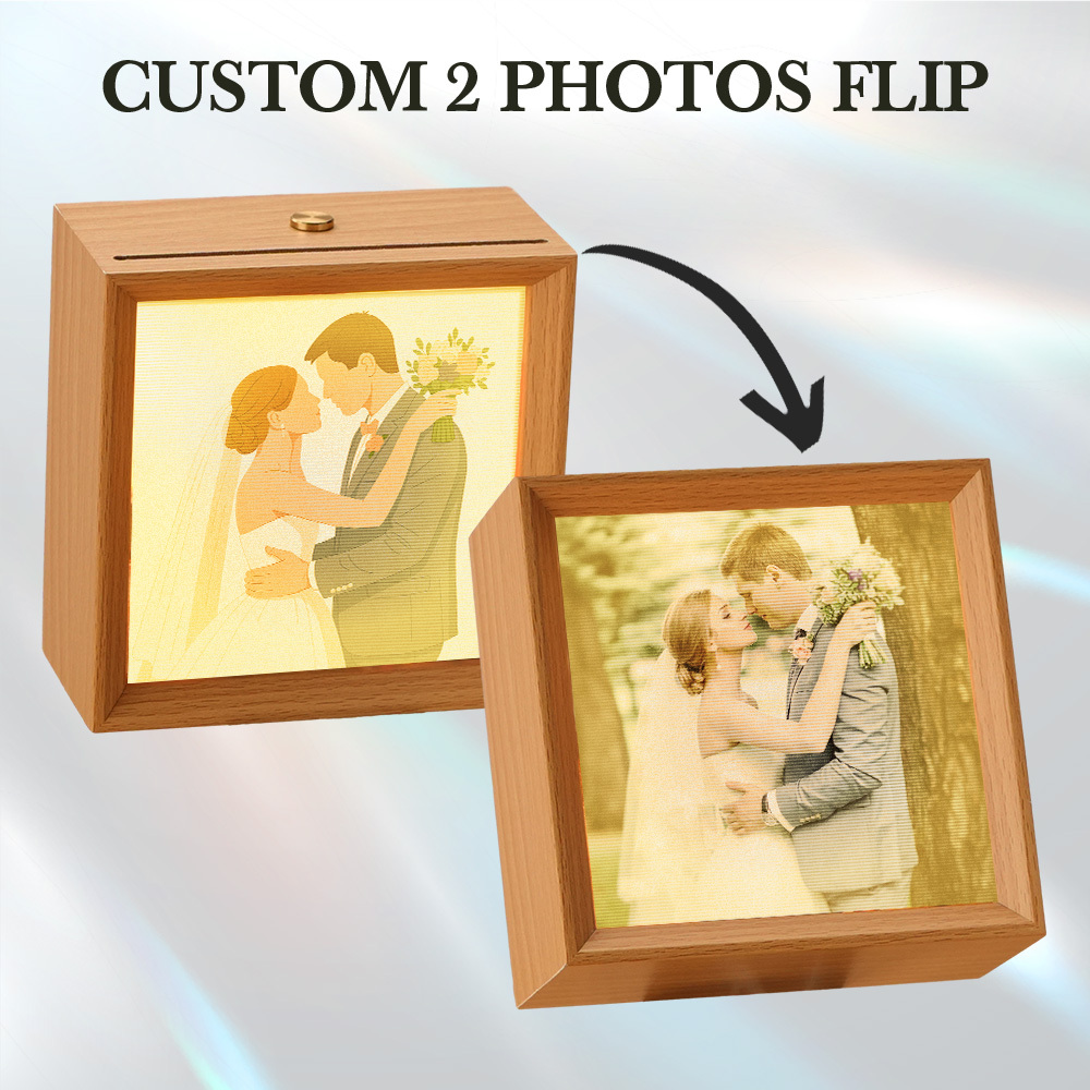 Custom Portrait Lenticular Photo Lamp  2 in 1 