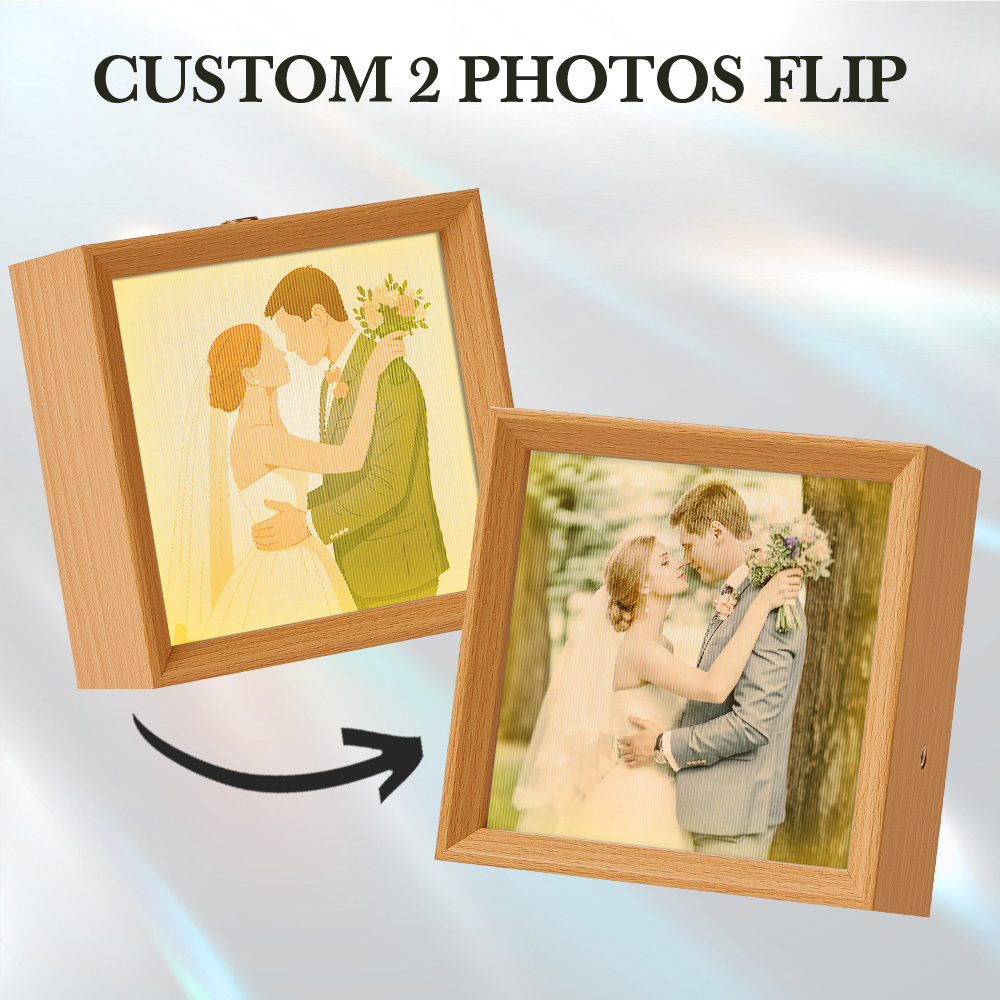 Custom Portrait Lenticular Photo Lamp  2 in 1 