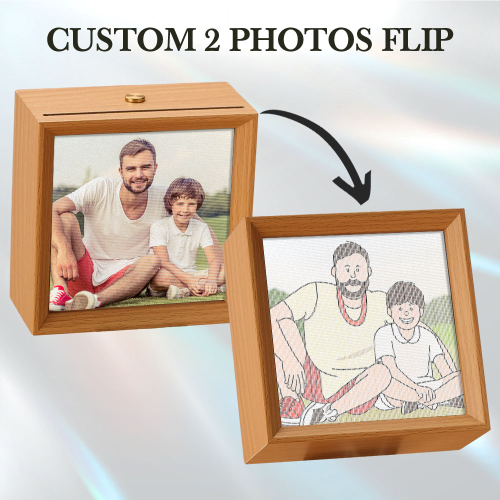 Custom Cartoon Characters Lenticular Photo Lamp  2 in 1 Valentine's Day
