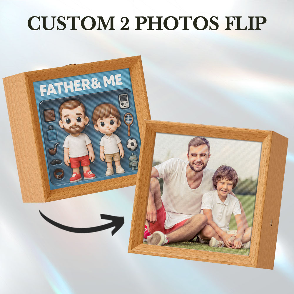 Custom Cartoon Lenticular Photo Lamp  2 in 1 